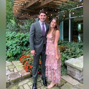 Elegant Pink Floral Dress